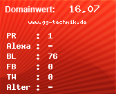 Domainbewertung - Domain www.gg-technik.de bei Domainwert24.net