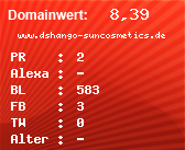 Domainbewertung - Domain www.dshango-suncosmetics.de bei Domainwert24.net