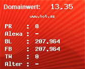 Domainbewertung - Domain www.hot.as bei Domainwert24.net