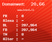 Domainbewertung - Domain www.band.li bei Domainwert24.net