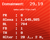 Domainbewertung - Domain www.web-tip.net bei Domainwert24.net