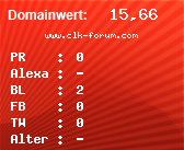 Domainbewertung - Domain www.clk-forum.com bei Domainwert24.net