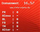 Domainbewertung - Domain www.fate-alpha.de bei Domainwert24.net