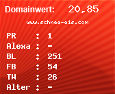 Domainbewertung - Domain www.schnee-eis.com bei Domainwert24.net