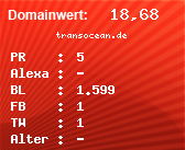 Domainbewertung - Domain transocean.de bei Domainwert24.net