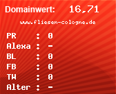 Domainbewertung - Domain www.fliesen-cologne.de bei Domainwert24.net