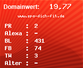 Domainbewertung - Domain www.spa-dich-fit.de bei Domainwert24.net