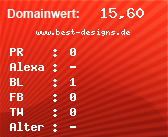 Domainbewertung - Domain www.best-designs.de bei Domainwert24.net