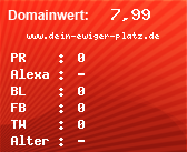 Domainbewertung - Domain www.dein-ewiger-platz.de bei Domainwert24.net