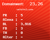 Domainbewertung - Domain oetztal.com bei Domainwert24.net