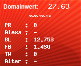 Domainbewertung - Domain www.vw.de bei Domainwert24.net