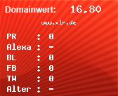 Domainbewertung - Domain www.xlr.de bei Domainwert24.net