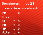 Domainbewertung - Domain www.heilpraxis-augsburg.de bei Domainwert24.net