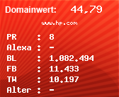 Domainbewertung - Domain www.hp.com bei Domainwert24.net