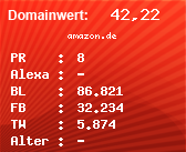 Domainbewertung - Domain amazon.de bei Domainwert24.net
