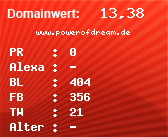 Domainbewertung - Domain www.powerofdream.de bei Domainwert24.net