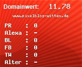 Domainbewertung - Domain www.pixelblog-witten.de bei Domainwert24.net
