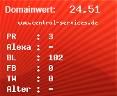 Domainbewertung - Domain www.central-services.de bei Domainwert24.net