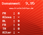 Domainbewertung - Domain www.frontplatten.de bei Domainwert24.net