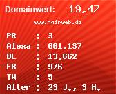 Domainbewertung - Domain www.hairweb.de bei Domainwert24.net