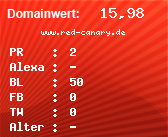 Domainbewertung - Domain www.red-canary.de bei Domainwert24.net