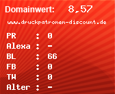 Domainbewertung - Domain www.druckpatronen-discount.de bei Domainwert24.net