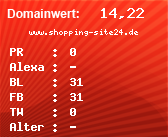 Domainbewertung - Domain www.shopping-site24.de bei Domainwert24.net