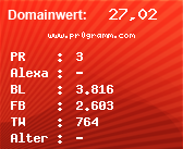 Domainbewertung - Domain www.pr0gramm.com bei Domainwert24.net