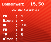 Domainbewertung - Domain www.lkw-teile24.de bei Domainwert24.net