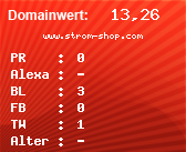 Domainbewertung - Domain www.strom-shop.com bei Domainwert24.net