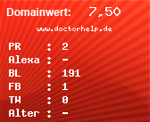 Domainbewertung - Domain www.doctorhelp.de bei Domainwert24.net