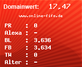 Domainbewertung - Domain www.online-fifa.de bei Domainwert24.net