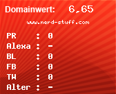 Domainbewertung - Domain www.nerd-stuff.com bei Domainwert24.net