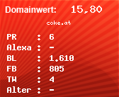 Domainbewertung - Domain coke.at bei Domainwert24.net