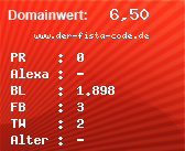Domainbewertung - Domain www.der-fista-code.de bei Domainwert24.net