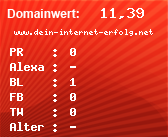 Domainbewertung - Domain www.dein-internet-erfolg.net bei Domainwert24.net