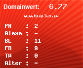 Domainbewertung - Domain www.hpnplus.eu bei Domainwert24.net