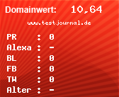 Domainbewertung - Domain www.testjournal.de bei Domainwert24.net