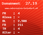 Domainbewertung - Domain www.oekoregion-kaindorf.at bei Domainwert24.net
