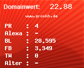 Domainbewertung - Domain www.gronkh.de bei Domainwert24.net