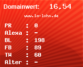 Domainbewertung - Domain www.1a-lohn.de bei Domainwert24.net