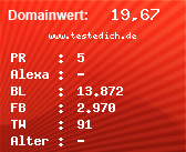 Domainbewertung - Domain www.testedich.de bei Domainwert24.net