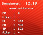 Domainbewertung - Domain www.microjobs-on.de bei Domainwert24.net