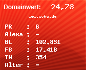 Domainbewertung - Domain www.coke.de bei Domainwert24.net
