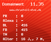 Domainbewertung - Domain www.chrystall-shop.de bei Domainwert24.net