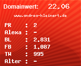Domainbewertung - Domain www.andrea-kleinert.de bei Domainwert24.net
