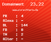 Domainbewertung - Domain www.porextherm.de bei Domainwert24.net