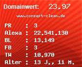 Domainbewertung - Domain www.conzept-clean.de bei Domainwert24.net