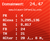 Domainbewertung - Domain www.bigworldfamily.com bei Domainwert24.net