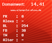 Domainbewertung - Domain www.elements-show.de bei Domainwert24.net